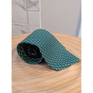 VTG Polo Ralph Lauren Men's Silk‎ Necktie Green Patterned Business Handmade 55x4